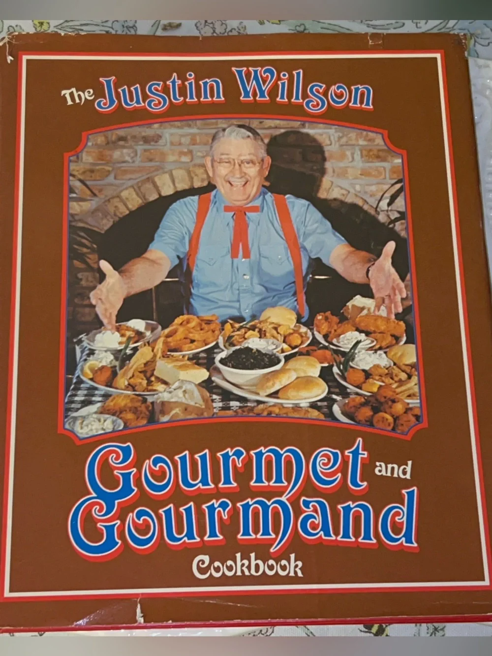 Vintage 1984 hardcover cookbook-Justin Wilson's Gourmet and Gourmand